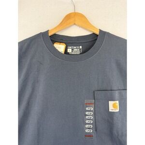 Carhartt Mens Loose Fit Heavyweight Short Sleeve Pocket Tee Navy, L, K87, NWT